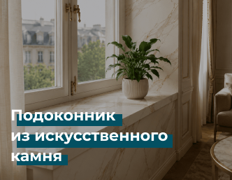 Подоконник из искусственного камня: примеры коллекций для дизайна